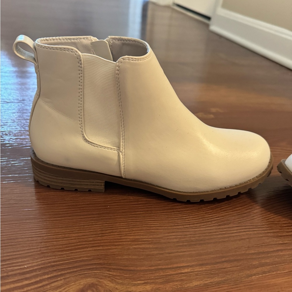 White ankle booties